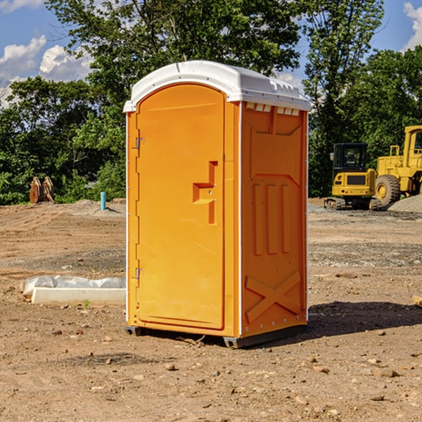 how often are the porta potties cleaned and serviced during a rental period in Pleasant KS